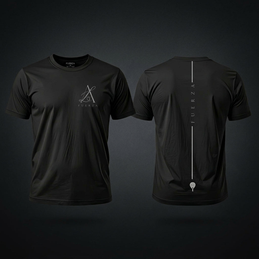 LA FUERZA Performance Tee Black - Front & Back