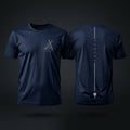 LA FUERZA Performance Tee Navy - Front & Back